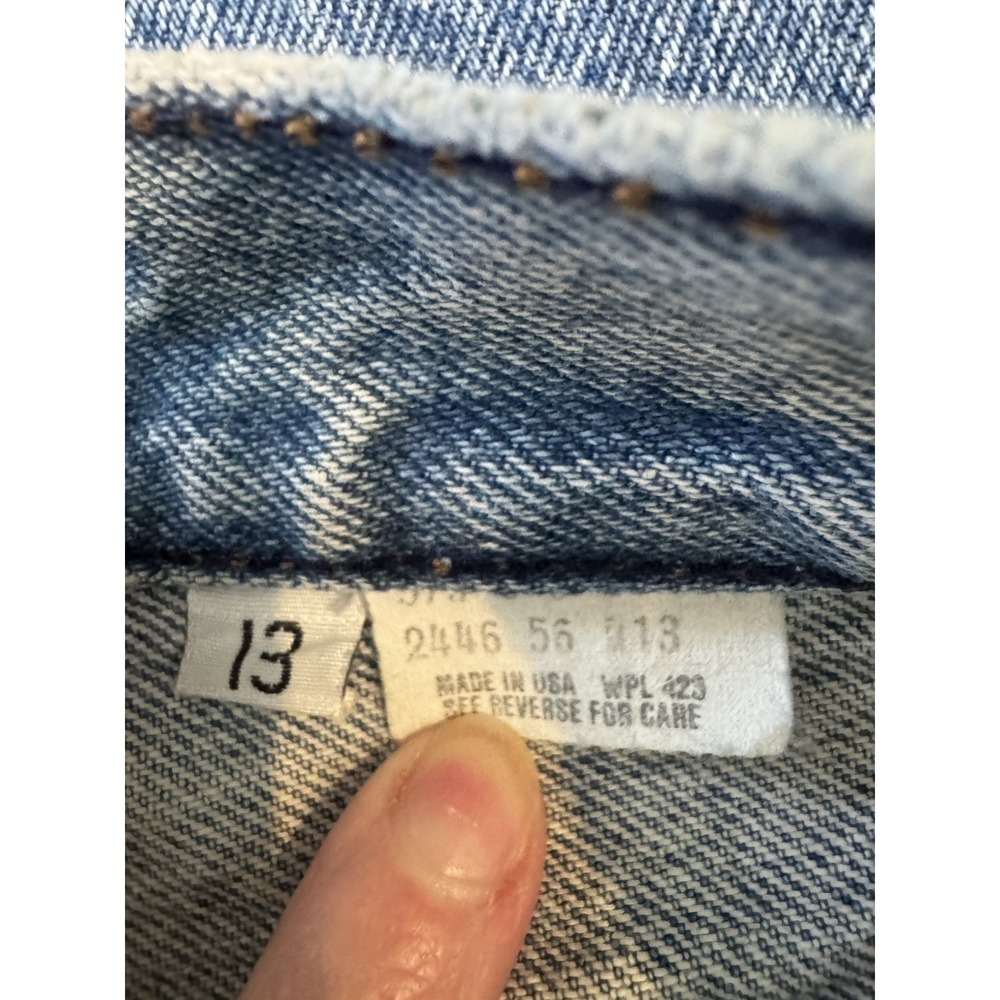 Vintage Levis White Label Jeans Womens 13 San Francisco Blue Pockets High Rise - Picture 7 of 14